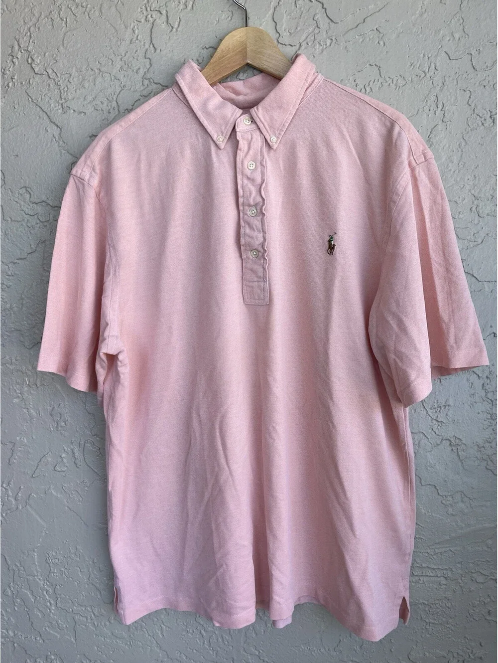 Polo Ralph Lauren Shirt Mens Sz XL Tall  Flesh Pony Oxford.